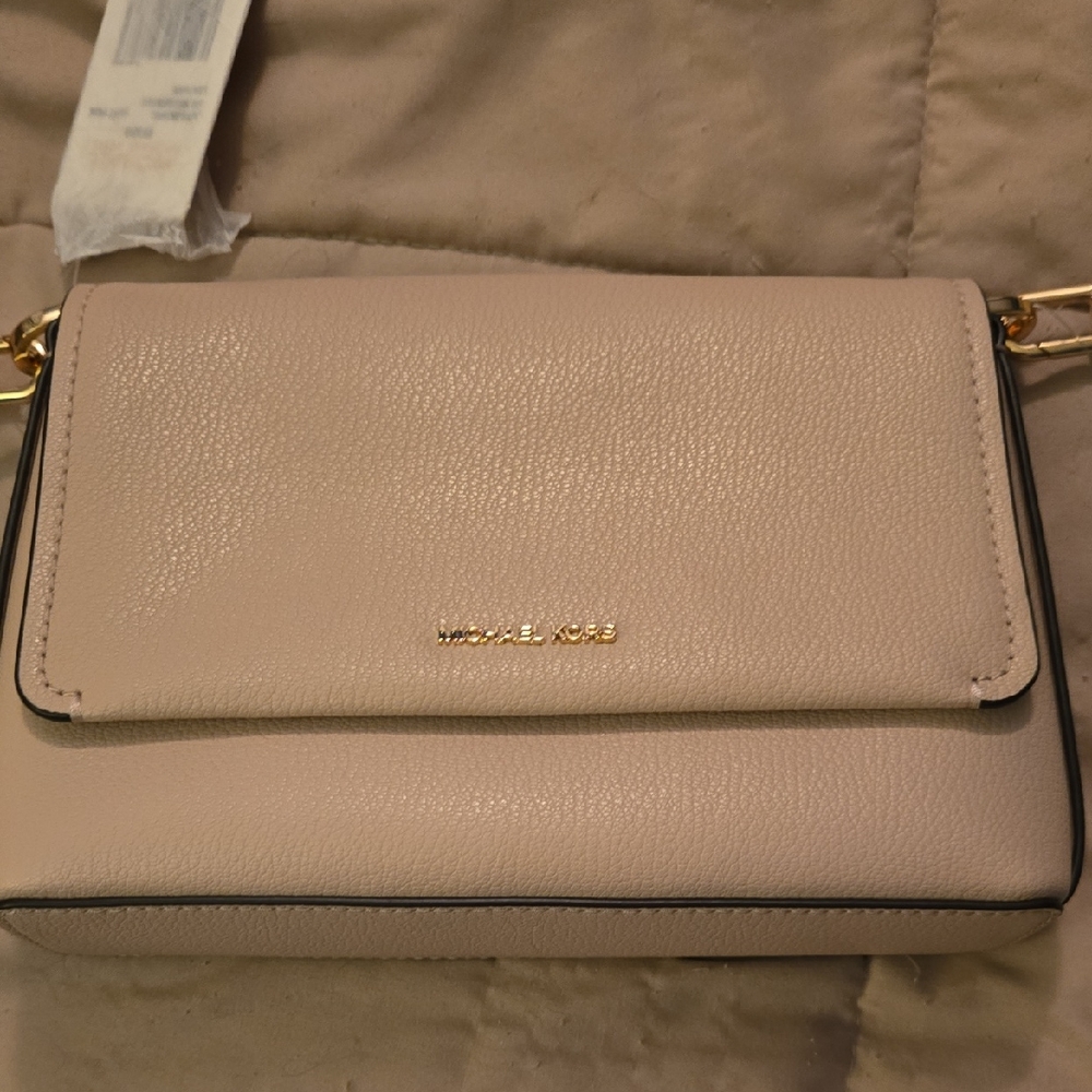 NWT Michael Kors Beige Crossbody Bag